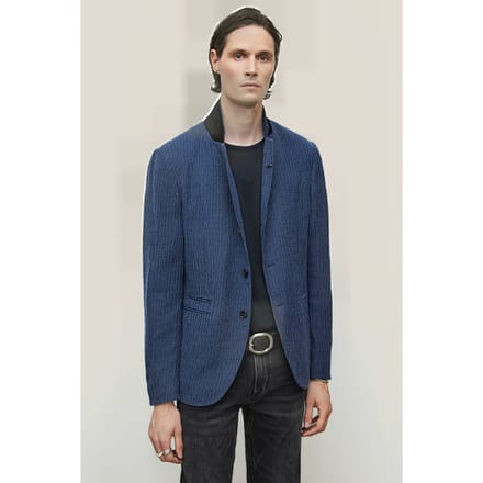 John Varvatos Slim Fit Notch Lapel Jacket W/ Hook And Cadet Blue Größe: 44 | Blazer Outlet | Herren | Blau