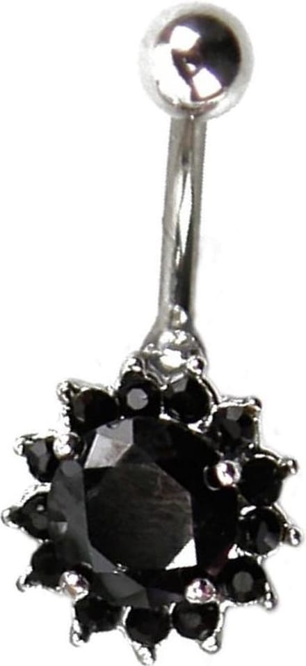 Fako Bijoux® - Navelpiercing - Ster - Zwart