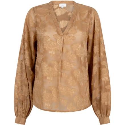 AAIKO Alana Chiffon Pes 509 Dames - Topjes - Camel - Maat S