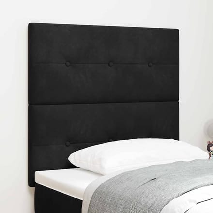 vidaXL - Hoofdbord - Zwart - 100 - cm - Fluweel