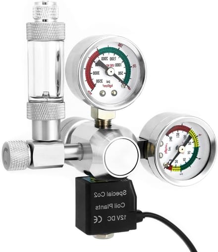 Aquarium CO2 Drukregelaar met Dubbele Meter, Beluchter en Terugslagklep Systeem voor W21.8 Interface