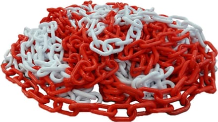 Mexxo afzetketting 5 meter - Rood / wit - Kunststof - Binnen & buiten - Schakels 6 mm