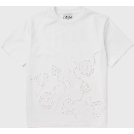 Heavy cotton Jersey Embroidery Anglais Solid