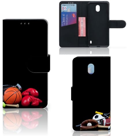 Nokia 1 Plus Wallet Case met Pasjes Sports