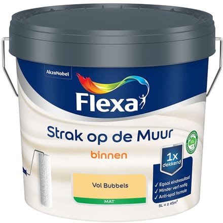 Flexa - Strak Op De Muur Binnen Mat - Vol Bubbels - Mengverf - 5 L