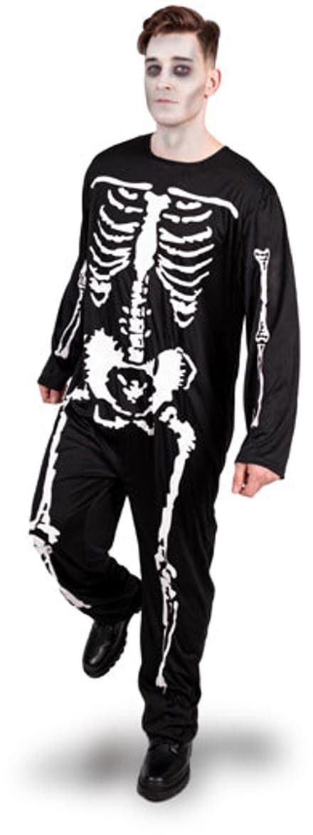 Skeletkostuum, maat L