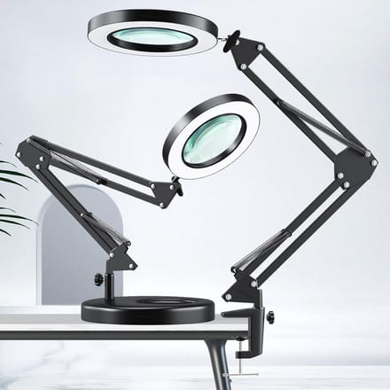 10X LED Vergrootlamp met Traploze Dimming en 3 Kleurmodi voor Ambachten en Close Work