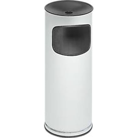 Combi-asbak, H 610 mm, wit