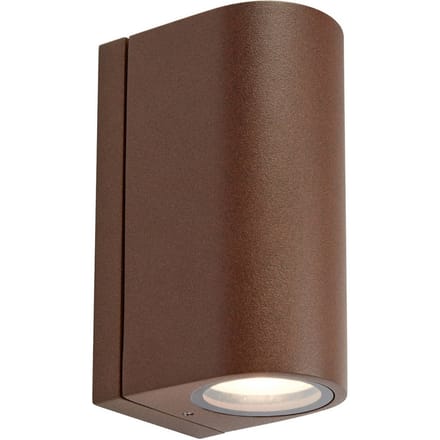 Markslöjd LED buiten wandlamp Alor, bruin, 2-lamps, IP65, dimbaar