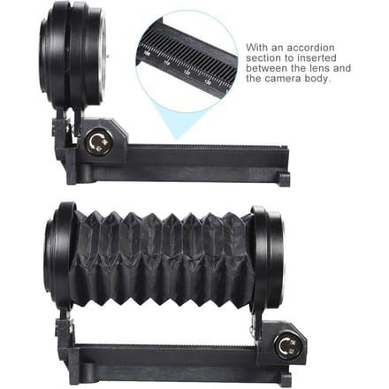 Macro Verlengbalg voor Nikon F Mount Lens D90 D80 D60 D7100 D7000 D5300 D5200 D5100 D3300 D3100 D3000 Al SLR black
