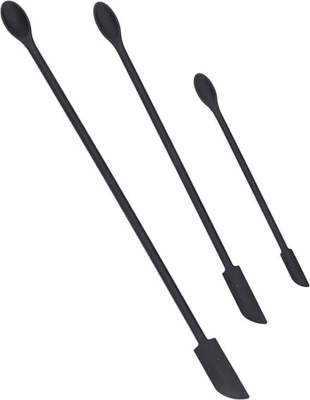 Set van 3 Herbruikbare Siliconen Make-up Spatels met Dubbele Kop voor Keuken en Cosmetica