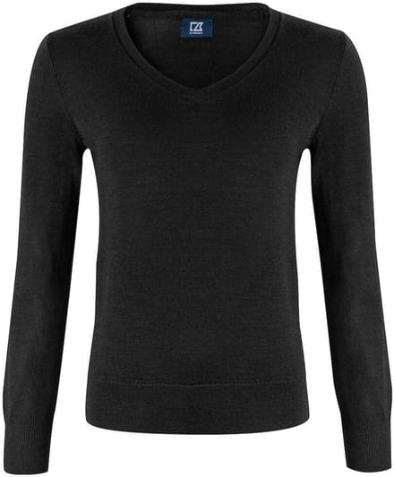 Cutter & Buck Vernon V-neck Dames 355433 - Zwart - XS