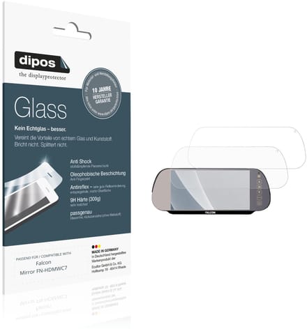 dipos – 2x Matte Pantserfolie geschikt voor Falcon Mirror FN-HDMWC7 | 9H Screenprotector