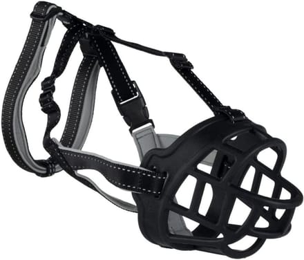 Honden Muilkorf - Snuit Flex - Veilig Trainen - Ergonomische Pasvorm - Maat M - Zwart