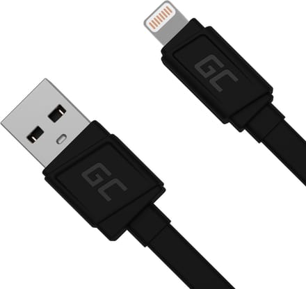 GCmatte Lightning Flat Kabel 25 cm Met fast charging Apple 2.4A