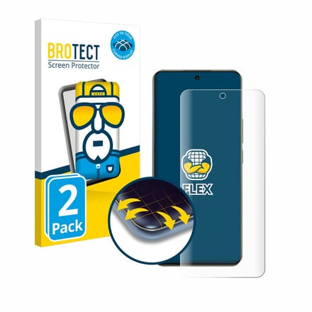 BROTECT - Screenprotector voor realme 14 Pro Plus - Folie Beschermfolie transparant volledig dekking - 2 Stuks