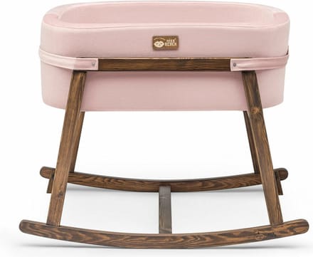 Asir Wieg - Roze Walnoot - 90 × 70 × 58 cm - Inclusief matras