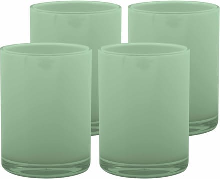 MSV Drinkbeker/limonadebeker - 4x - PS kunststof - groen - 440 ml - camping bekers - luxe design