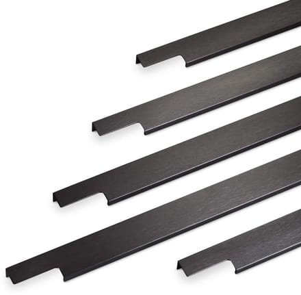 Meubelgreep BLANKETT Slim Lengte 145 mm Zwart geborsteld Greeplijst van SOTECH