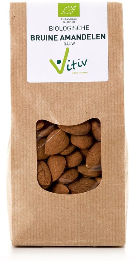 Vitiv Amandelen met vlies bio 500 Gram