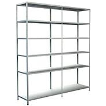 Legborden zonder grendels, H 2300 x B 2000 x D 500, wit