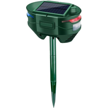 Répulsif solaire à ultrasons pour animaux, répulsif d'extérieur pour chiens, chats et rats, étanche avec capteur de mouvement 4 vert foncé