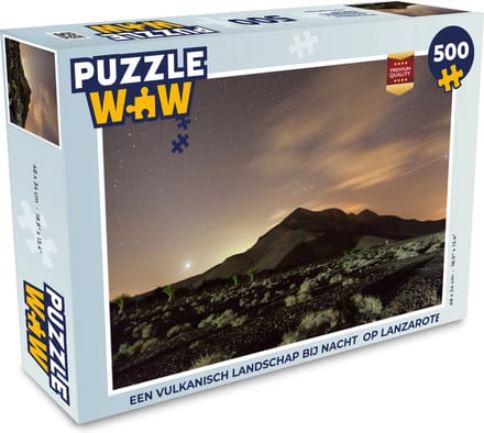 Puzzel Een vulkanisch landschap bij nacht op Lanzarote - Legpuzzel - Puzzel 500 stukjes