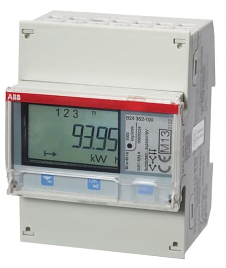 ABB 3 Fase Indirecte Energie Meter 6A 230/400V AC - 2CMA100183R1000