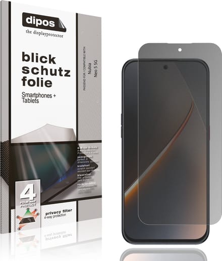 dipos – Matte Privacy Screenprotector geschikt voor Nubia Neo 5 5G | Anti-Spy Beschermfolie