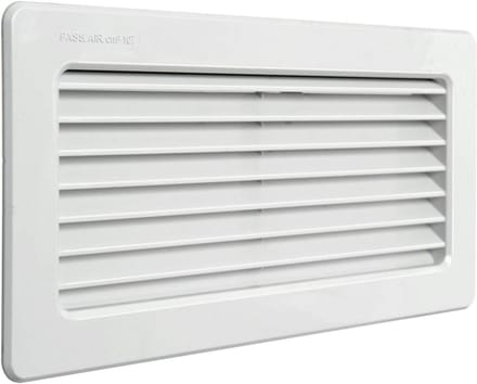 Inbouw Ventilatierooster Wit ABS Rechthoekig 256 x 126 mm