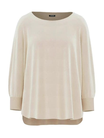 Blouseshirt van satijn met 3/4-mouwen