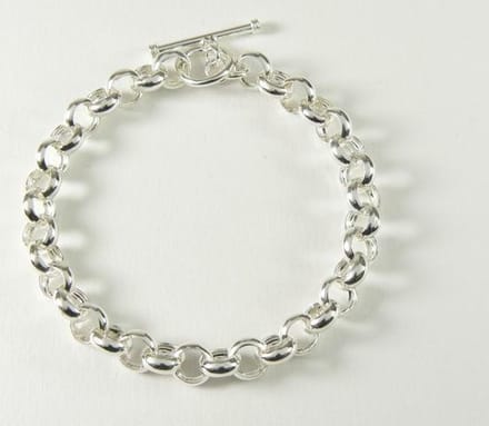 Zilveren armband met fijne jasseronschakels - lengte 18 cm.