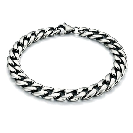 Stalen heren armband LGT JWLS Gourmet schakel Vintage 7mm-18cm