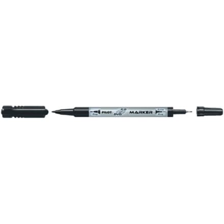 Cd marker pilot twin f en ef 0.7 mm en 0.4 mm zwart