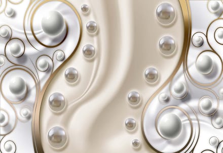 Fotobehang Abstract Silver Gold Design | XL - 208cm x 146cm | 130g/m2 Vlies