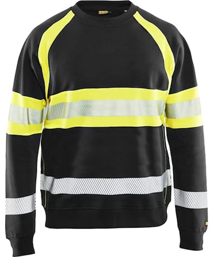 Blaklader Sweater High Vis 3359-1158 - Zwart/High Vis Geel - 6XL