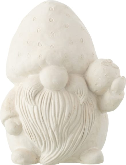 J-Line decoratie Kabouter Buiten - kunststof - beige - small
