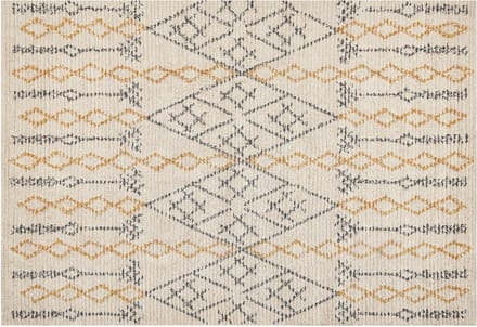KADAPA - Laagpolig vloerkleed - Beige - 140 x 200 cm - Katoen