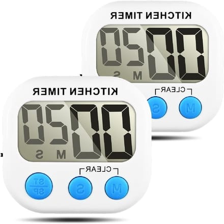 Grote LCD-display Keuken Timer met Elektronisch Geheugen en 2 Stuks voor Kookgemak