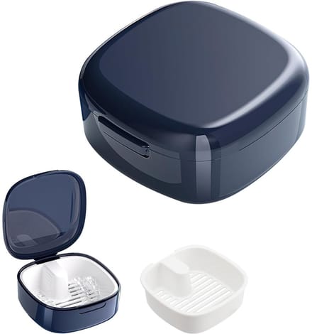 Draagbare opbergdoos, blauwe opbergdoos