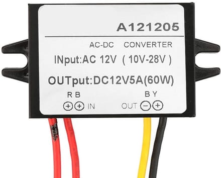 Allecto - DC 12V Step Down Voltage Converter - Voedingsmodule - Sterke stabiliteit - IP67 waterdicht - Voor diverse toepassingen - 5A