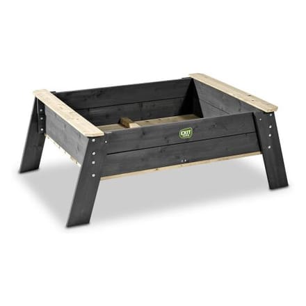 EXIT Aksent Zandtafel XL - Houten Zandbak met Deksel op Poten - Ook een Speeltafel - Ruimte voor Meer Kinderen - Grijs