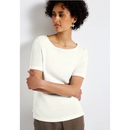 Shirt met gebreide look