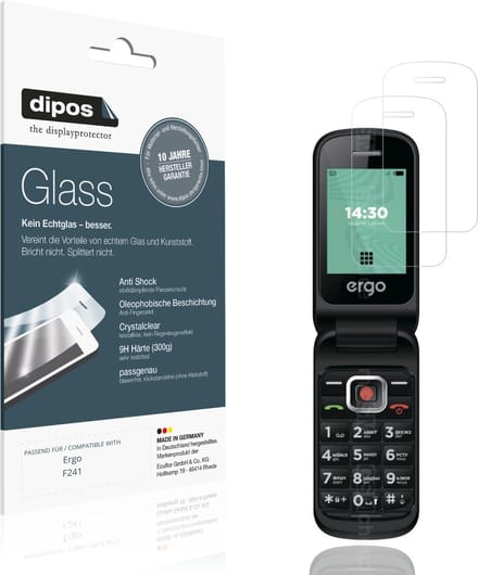 dipos – 2x Pantserfolie geschikt voor Ergo F241 | 9H Screenprotector