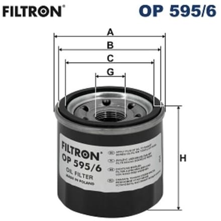 Oliefilter FILTRON OP 595/6