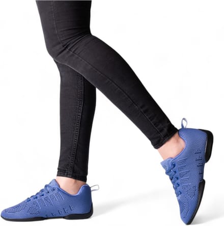 Anna Kern 185 Blauw Dames Danssneakers met Splitzool - KRN20731 - Salsa, Bachata, Latin, Trainig - SUNY - Blauw - 38