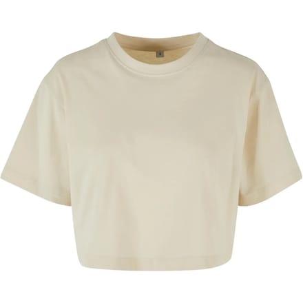 Build your Brand Ladies Short Oversized Tee BY264 - Sand - L