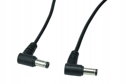 POS DC Stroomkabel 0,4m Hoekstekkers 2,1x5,5mm