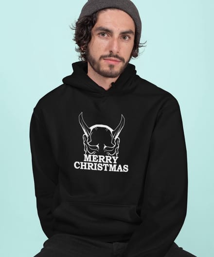 Kerst Hoodie Devil - Maat S - Kerstkleding voor dames & heren