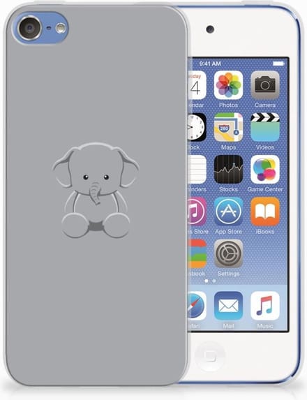 Apple iPod Touch 5 | 6 Telefoonhoesje met Naam Grijs Baby Olifant
